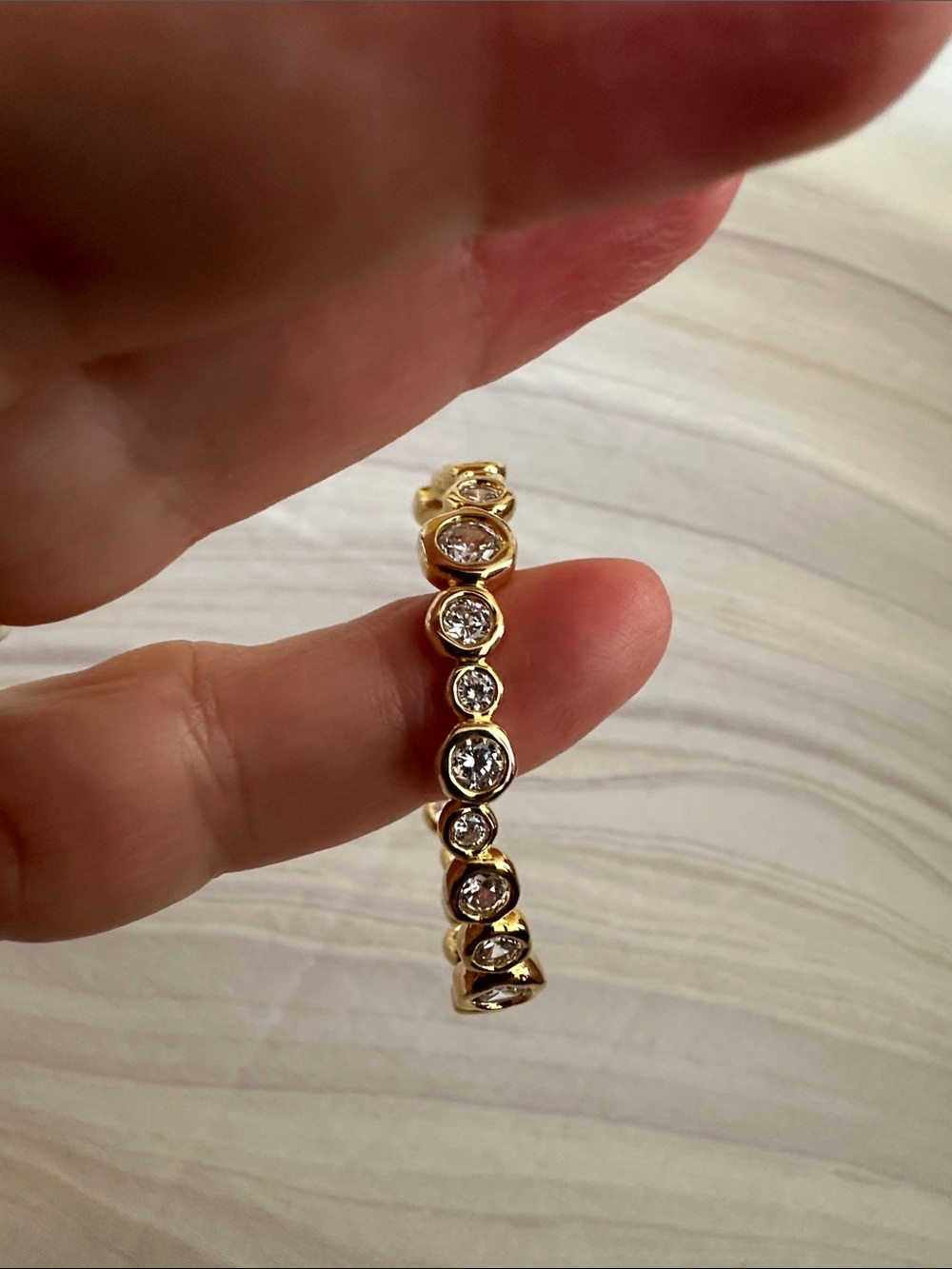 Alexis Bittar Gold Beaded Hoop Earrings - Picture 2 of 13